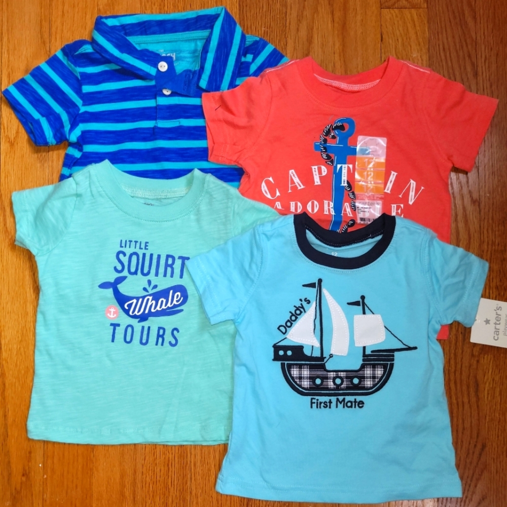 Lot of 4 Boys T-shirts NWT size 12m